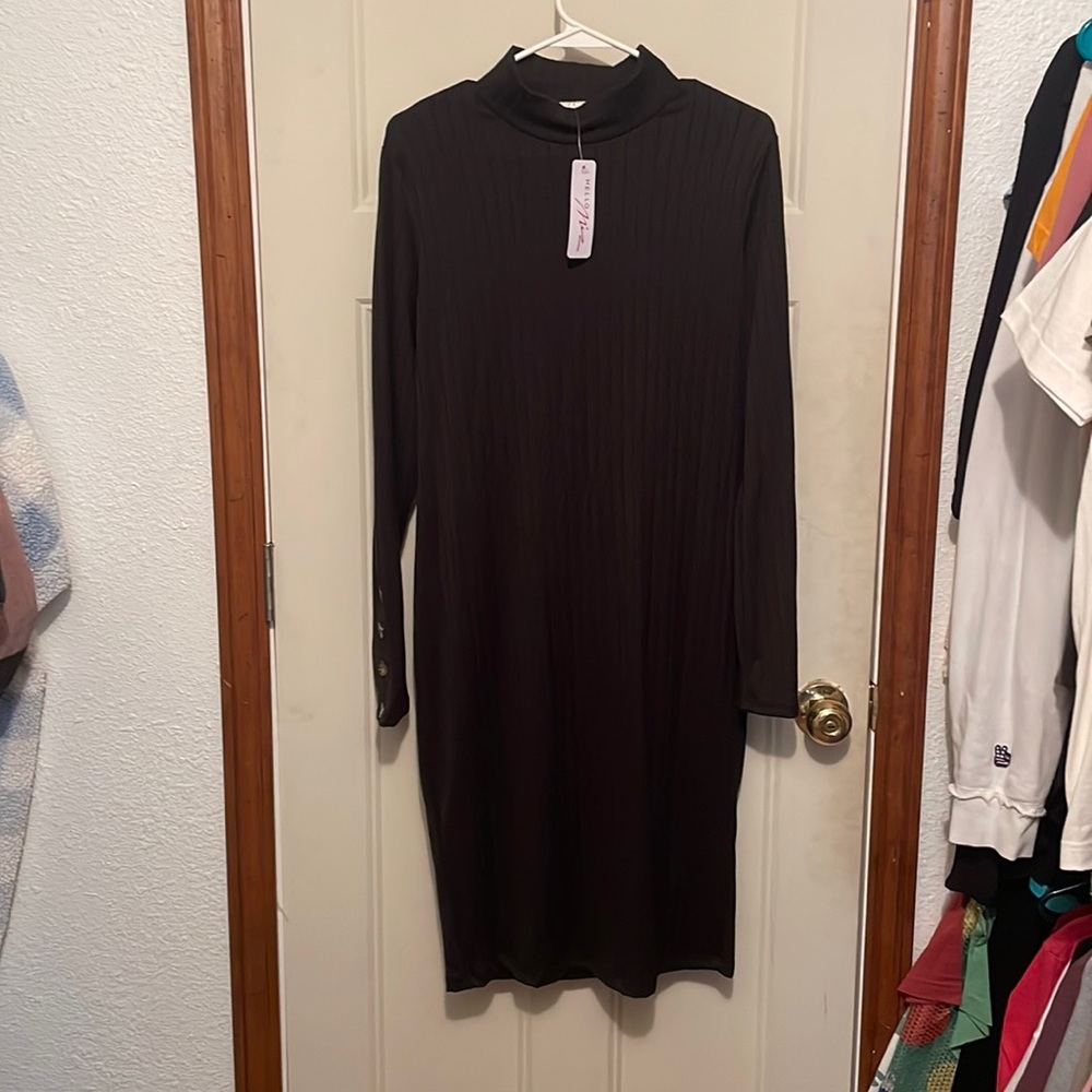 Long sleeve black, maternity dress